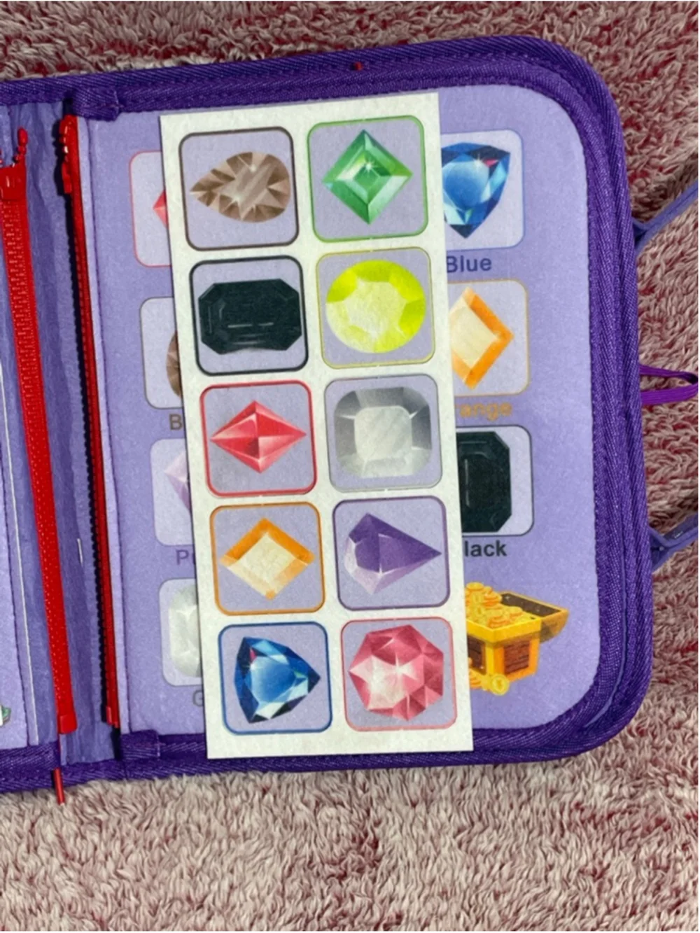 Girls Winblo toddler Montessori Learning Busy Board Purple